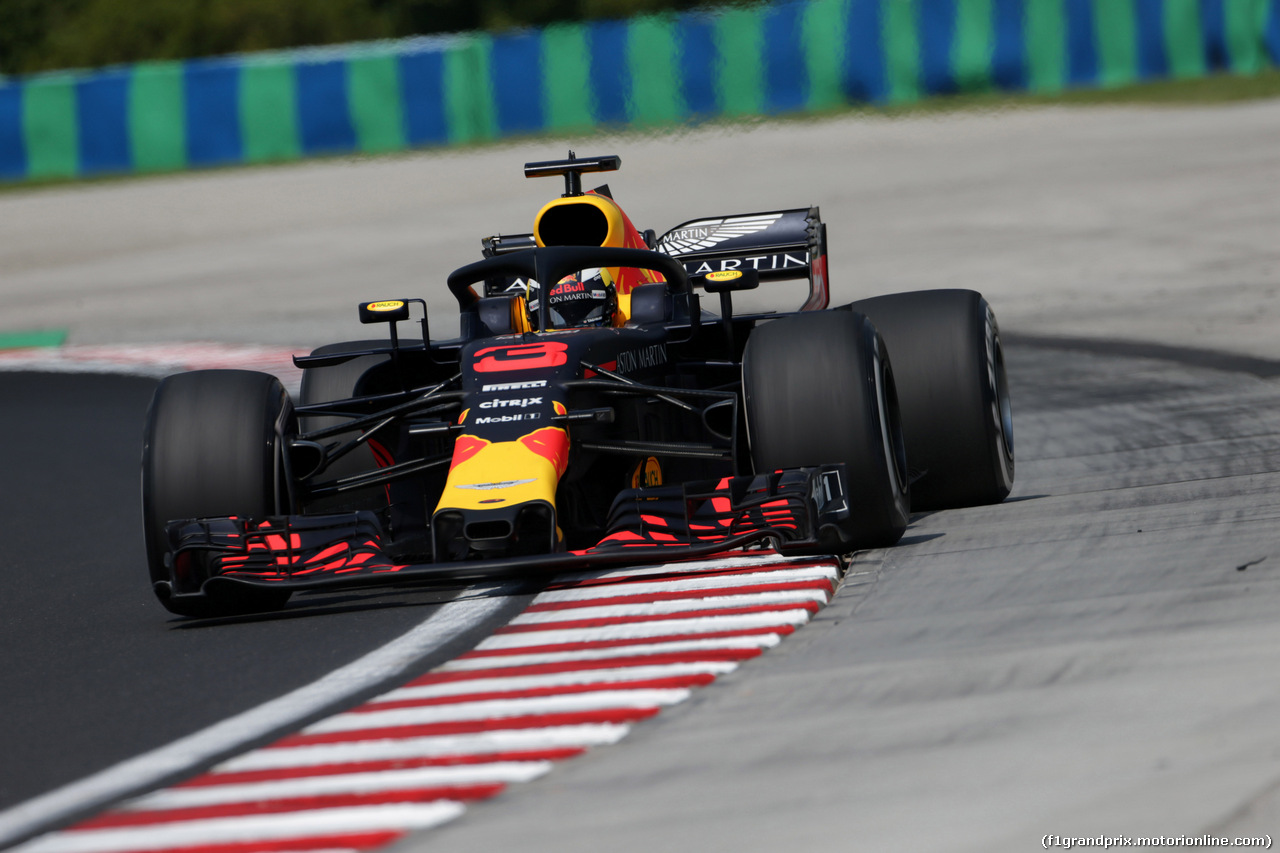 GP UNGHERIA, 27.07.2018 - Prove Libere 1, Daniel Ricciardo (AUS) Red Bull Racing RB14