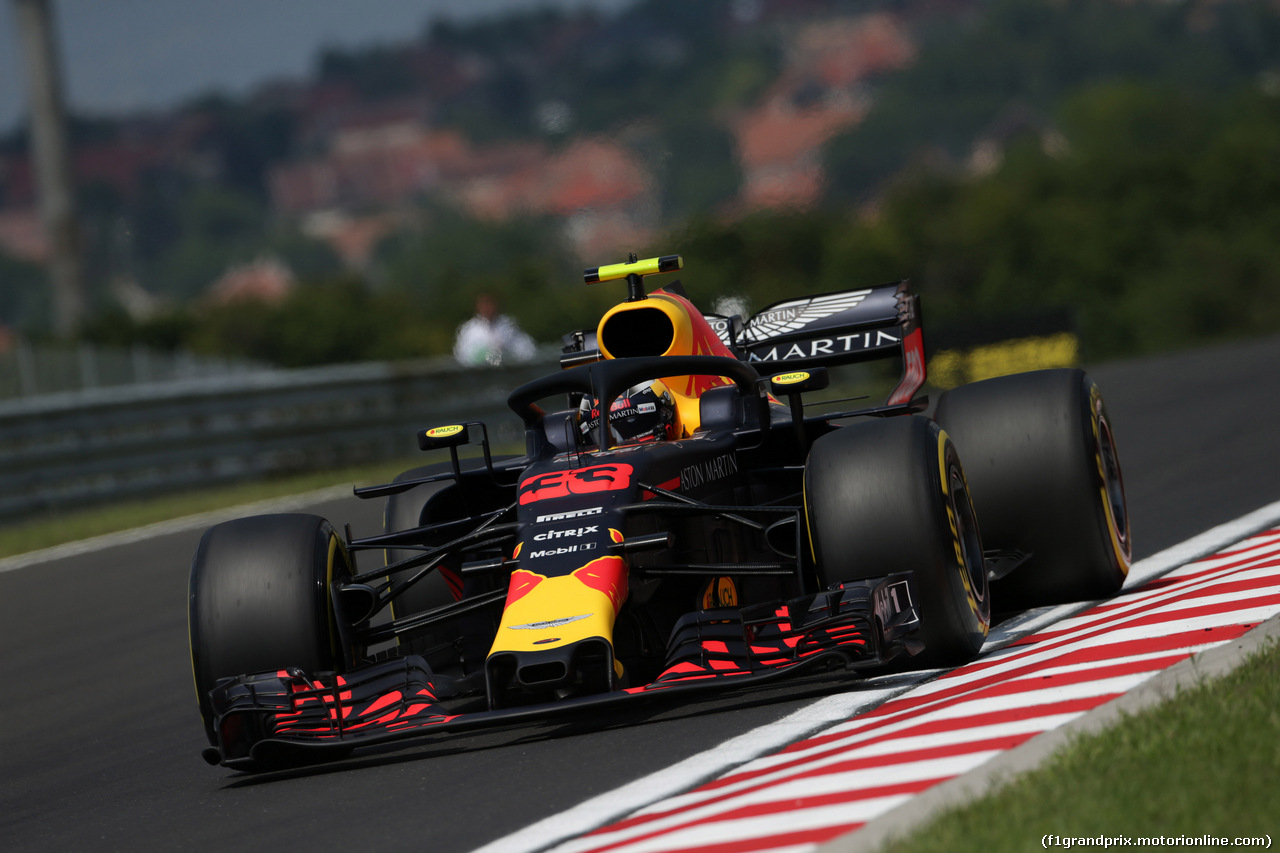 GP UNGHERIA, 27.07.2018 - Prove Libere 1, Max Verstappen (NED) Red Bull Racing RB14