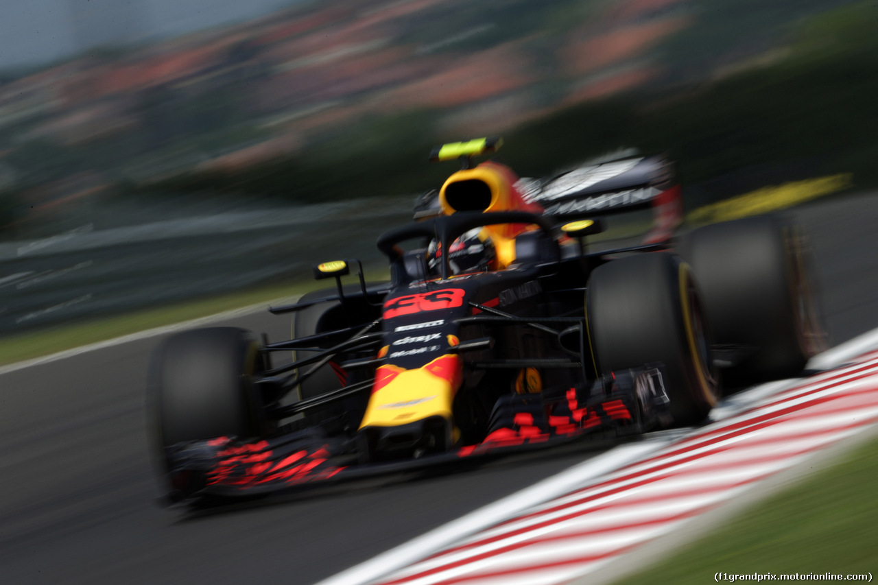 GP UNGHERIA, 27.07.2018 - Prove Libere 1, Max Verstappen (NED) Red Bull Racing RB14