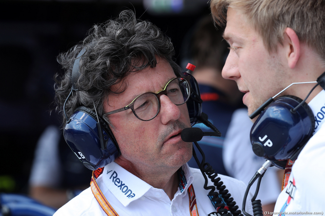 GP UNGHERIA, 27.07.2018 - Prove Libere 2, Luca Baldisserri (ITA), Track engineer of Lance Stroll (CDN) Williams FW40