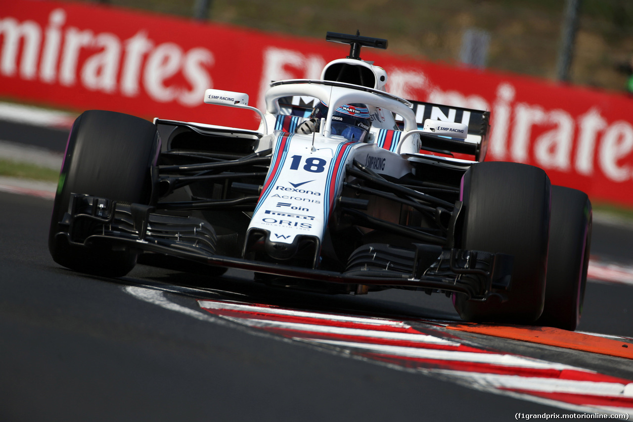 GP UNGHERIA, 27.07.2018 - Prove Libere 2, Lance Stroll (CDN) Williams FW41