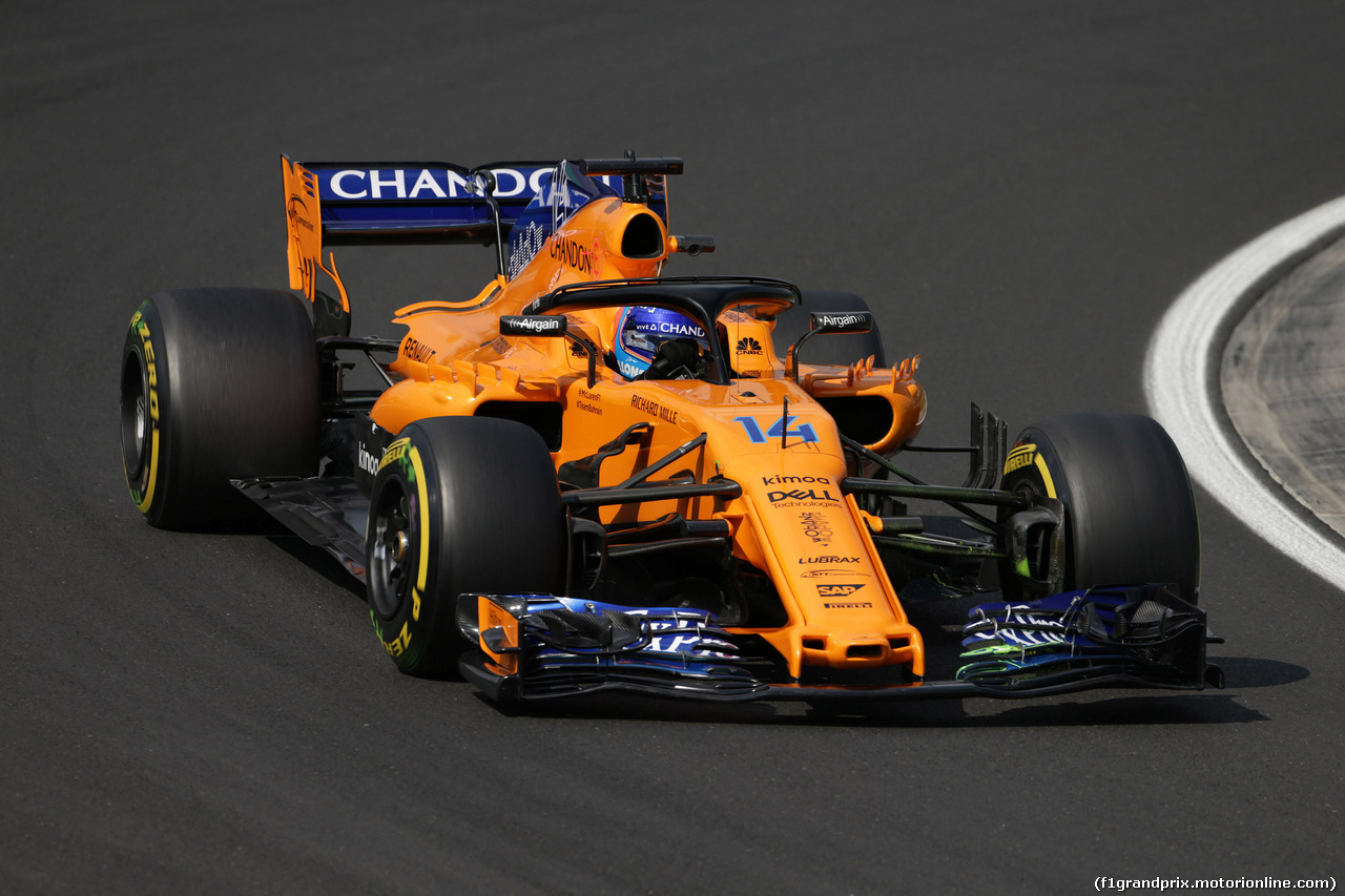 GP UNGHERIA, 27.07.2018 - Prove Libere 2, Fernando Alonso (ESP) McLaren MCL33