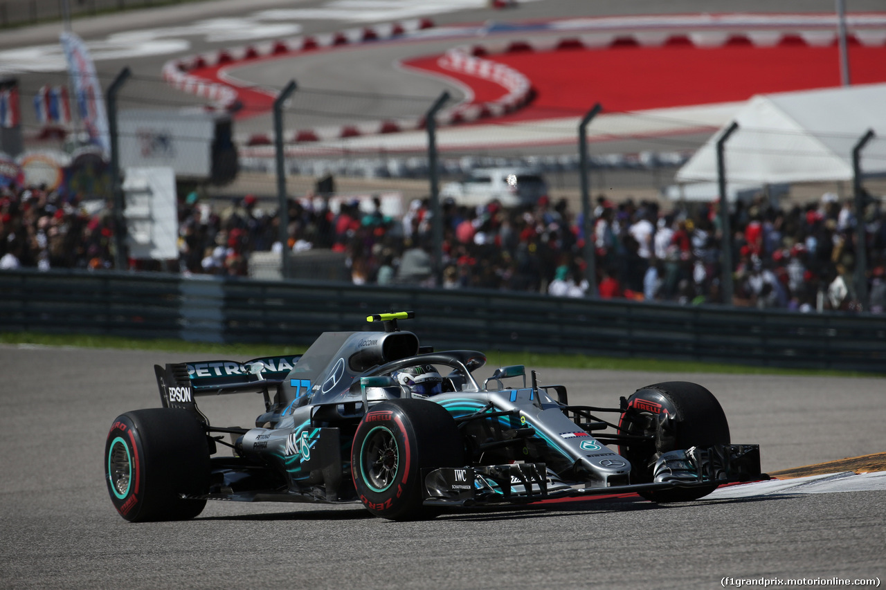 GP USA, 21.10.2018- Gara, Valtteri Bottas (FIN) Mercedes AMG F1 W09