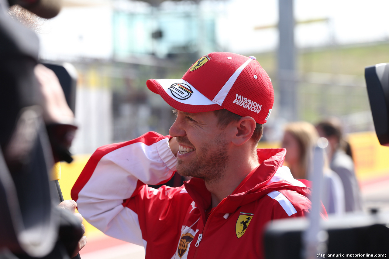 GP USA, 21.10.2018- driver parade, Sebastian Vettel (GER) Ferrari SF71H