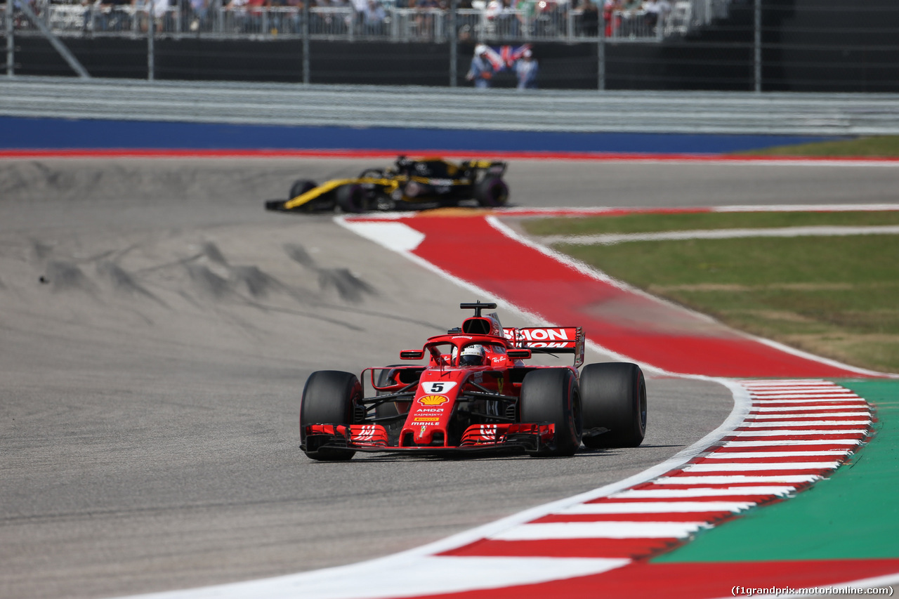 GP USA, 21.10.2018- Gara, Sebastian Vettel (GER) Ferrari SF71H