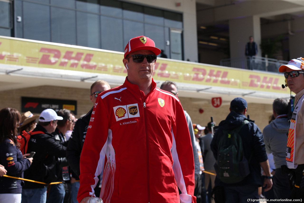 GP USA, 21.10.2018- driver parade, Kimi Raikkonen (FIN) Ferrari SF71H