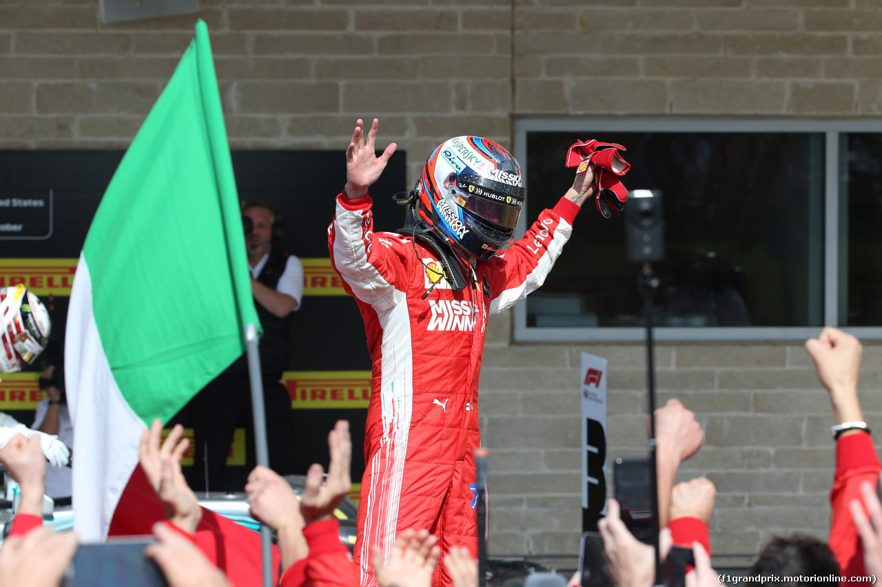 GP USA, 21.10.2018- Parc ferme winner Kimi Raikkonen (FIN) Ferrari SF71H