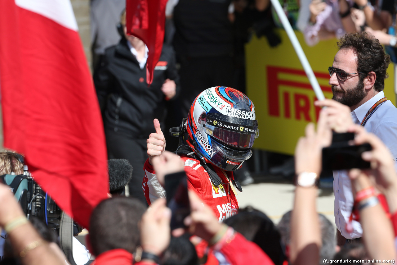 GP USA, 21.10.2018- Parc ferme winner Kimi Raikkonen (FIN) Ferrari SF71H