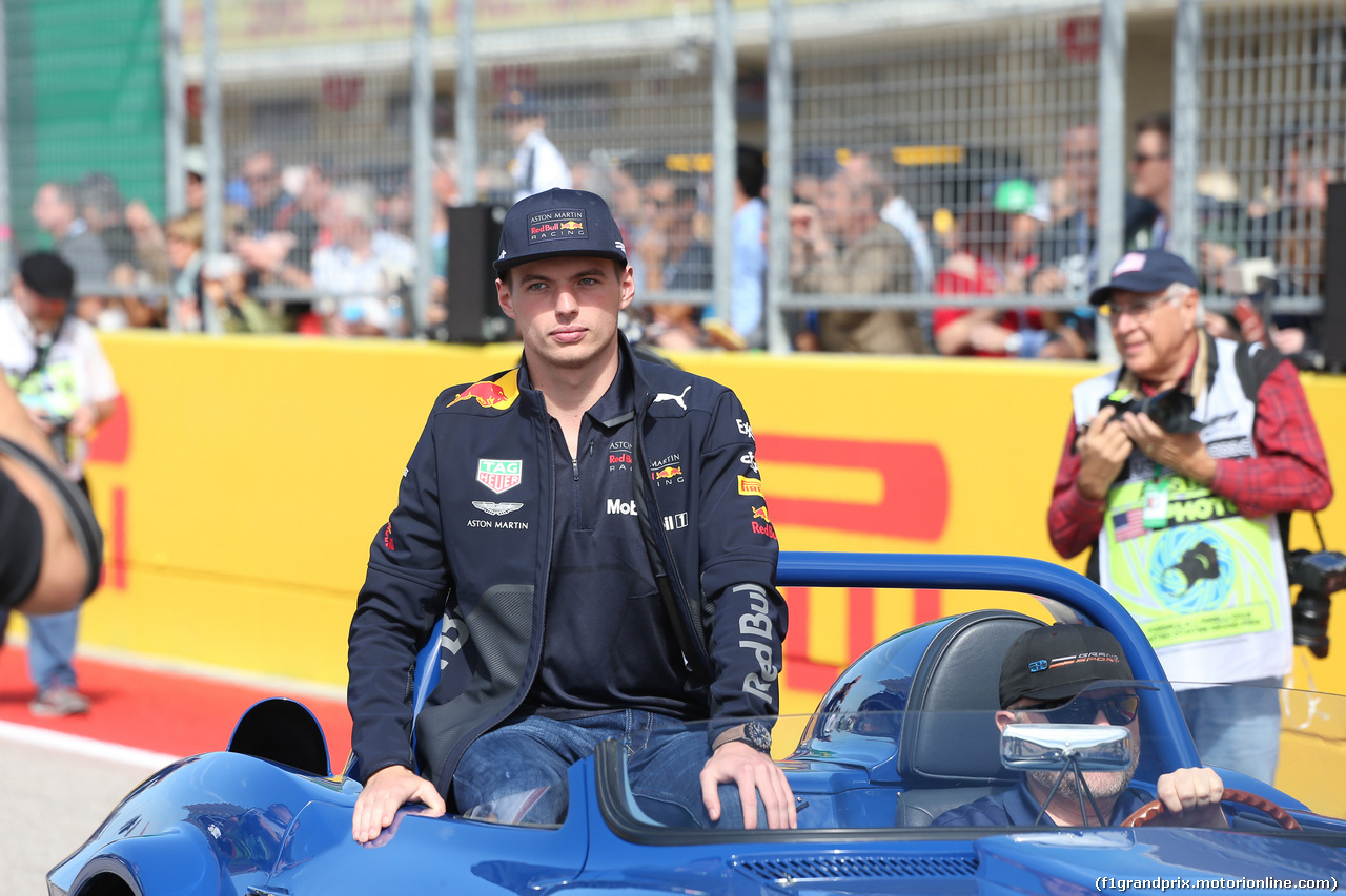 GP USA, 21.10.2018- driver parade, Max Verstappen (NED) Red Bull Racing RB14