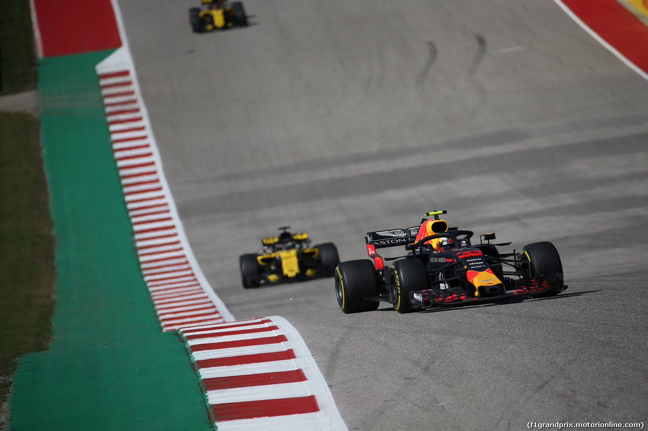 GP USA, 21.10.2018- Gara, Max Verstappen (NED) Red Bull Racing RB14