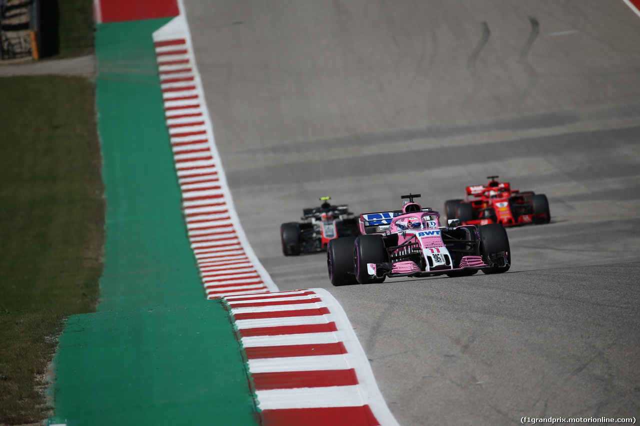 GP USA, 21.10.2018- Gara, Sergio Perez (MEX) Racing Point Force India F1 VJM11