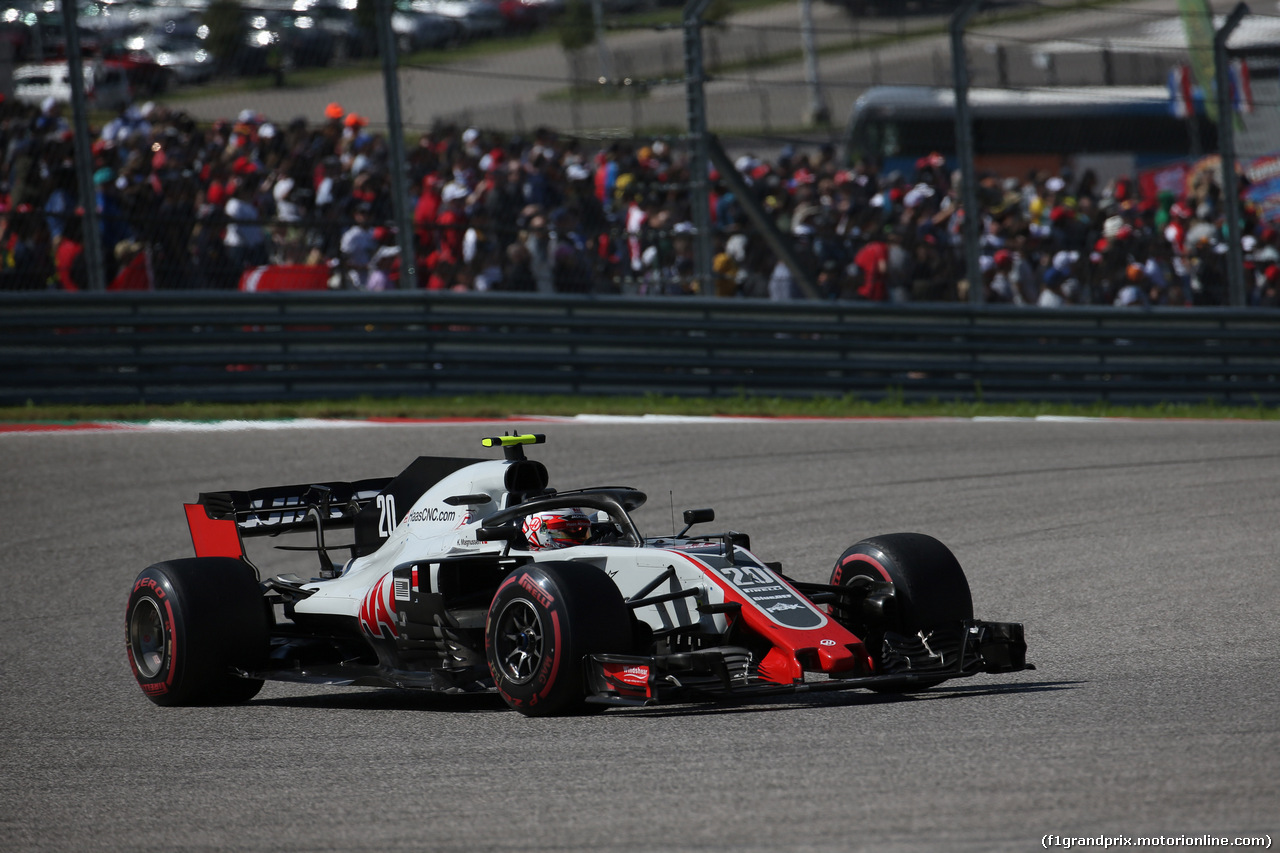 GP USA, 21.10.2018- Gara, Kevin Magnussen (DEN) Haas F1 Team VF-18