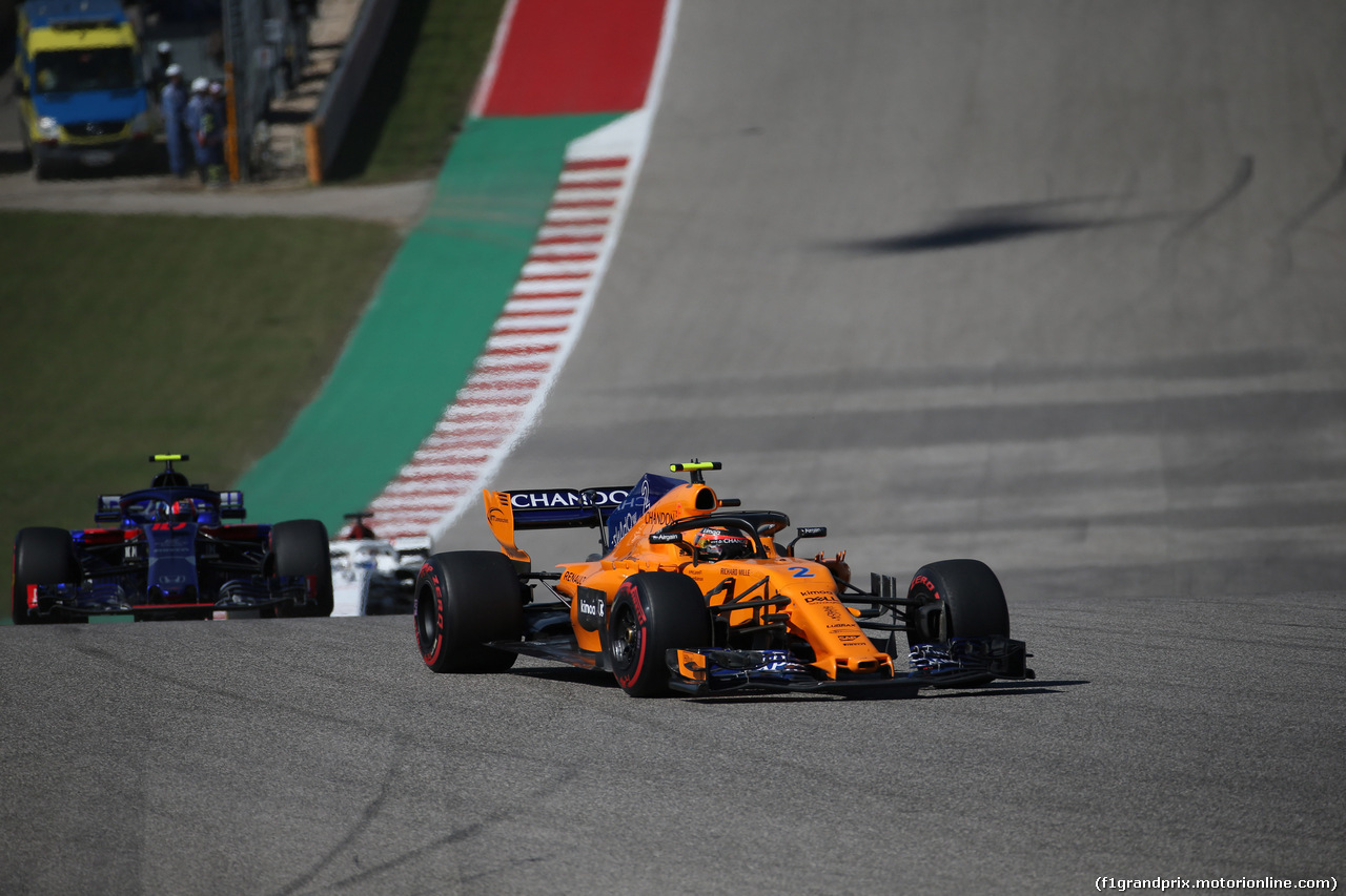 GP USA, 21.10.2018- Gara, Stoffel Vandoorne (BEL) McLaren MCL33