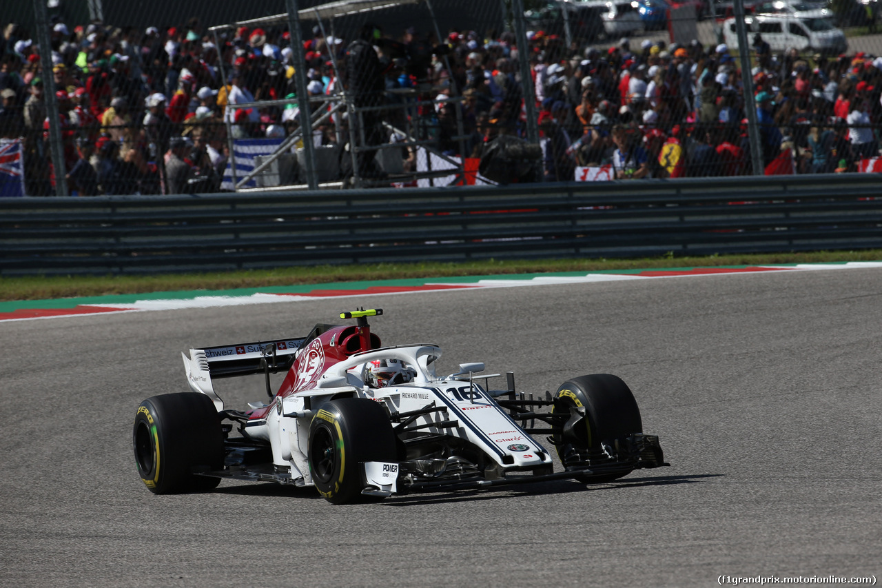 GP USA, 21.10.2018- Gara, Charles Leclerc (GER) Alfa Romeo Sauber C37