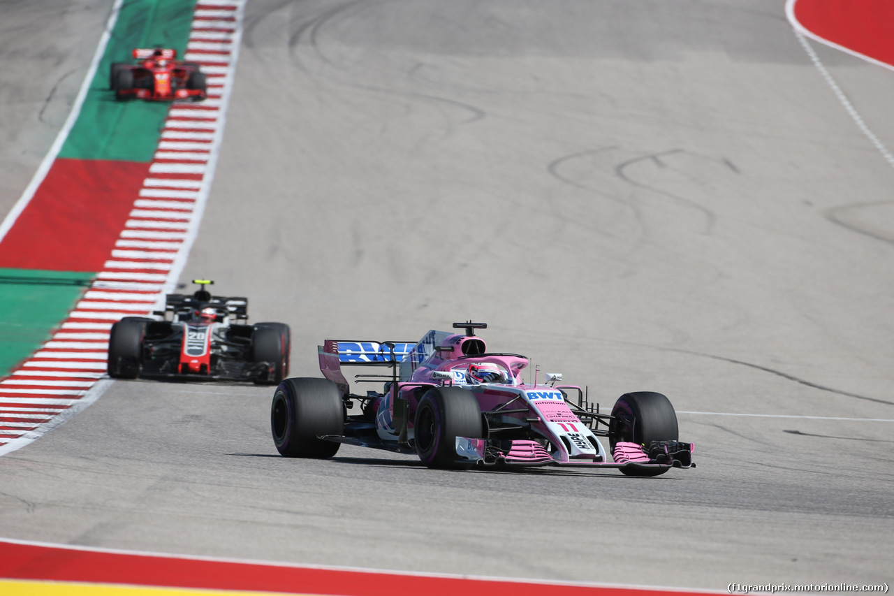 GP USA, 21.10.2018- Gara, Sergio Perez (MEX) Racing Point Force India F1 VJM11