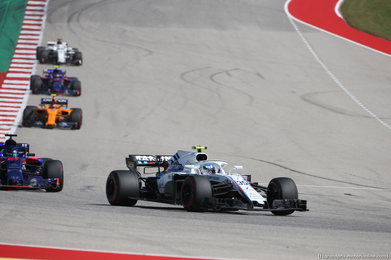 GP USA, 21.10.2018- Gara, Sergej Sirotkin (RUS) Williams F1 Team FW41