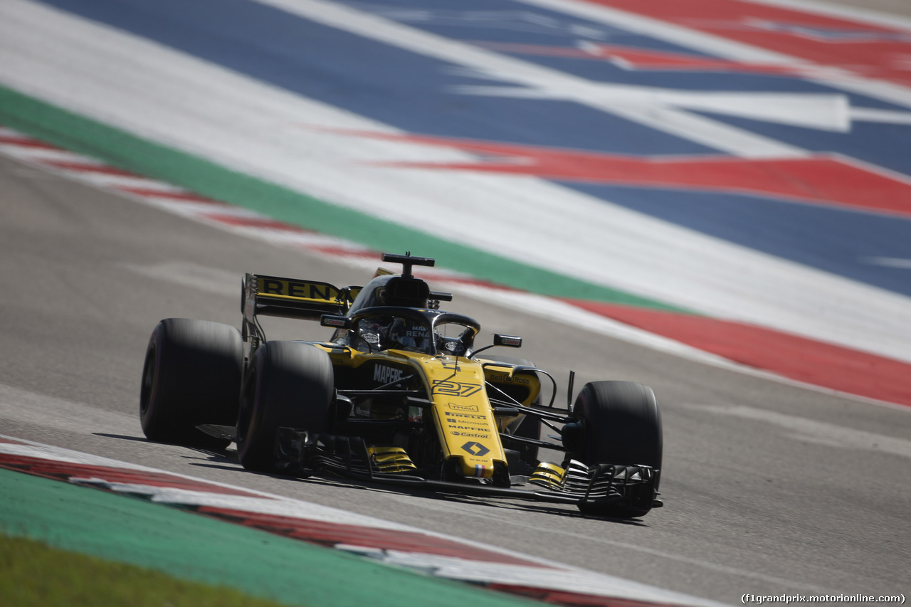 GP USA, 21.10.2018- Gara, Nico Hulkenberg (GER) Renault Sport F1 Team RS18