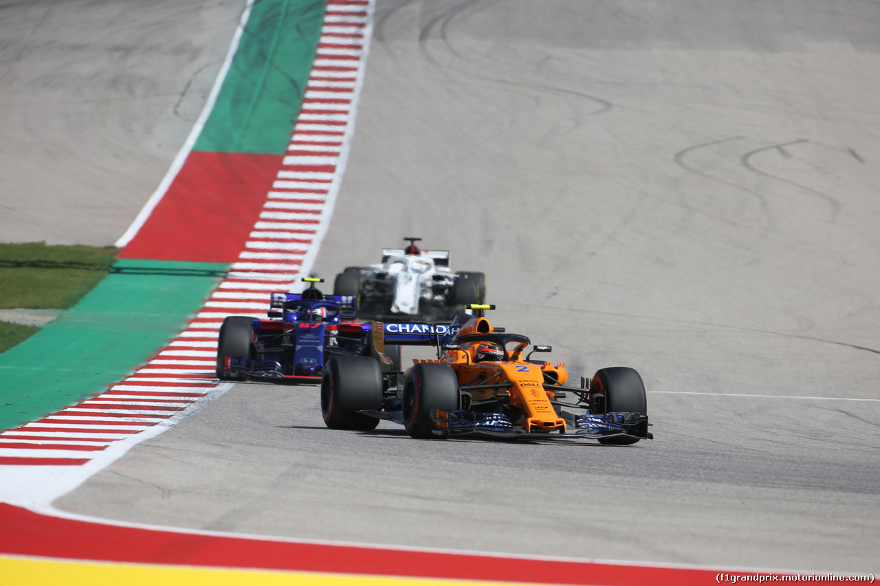 GP USA, 21.10.2018- Gara, Stoffel Vandoorne (BEL) McLaren MCL33