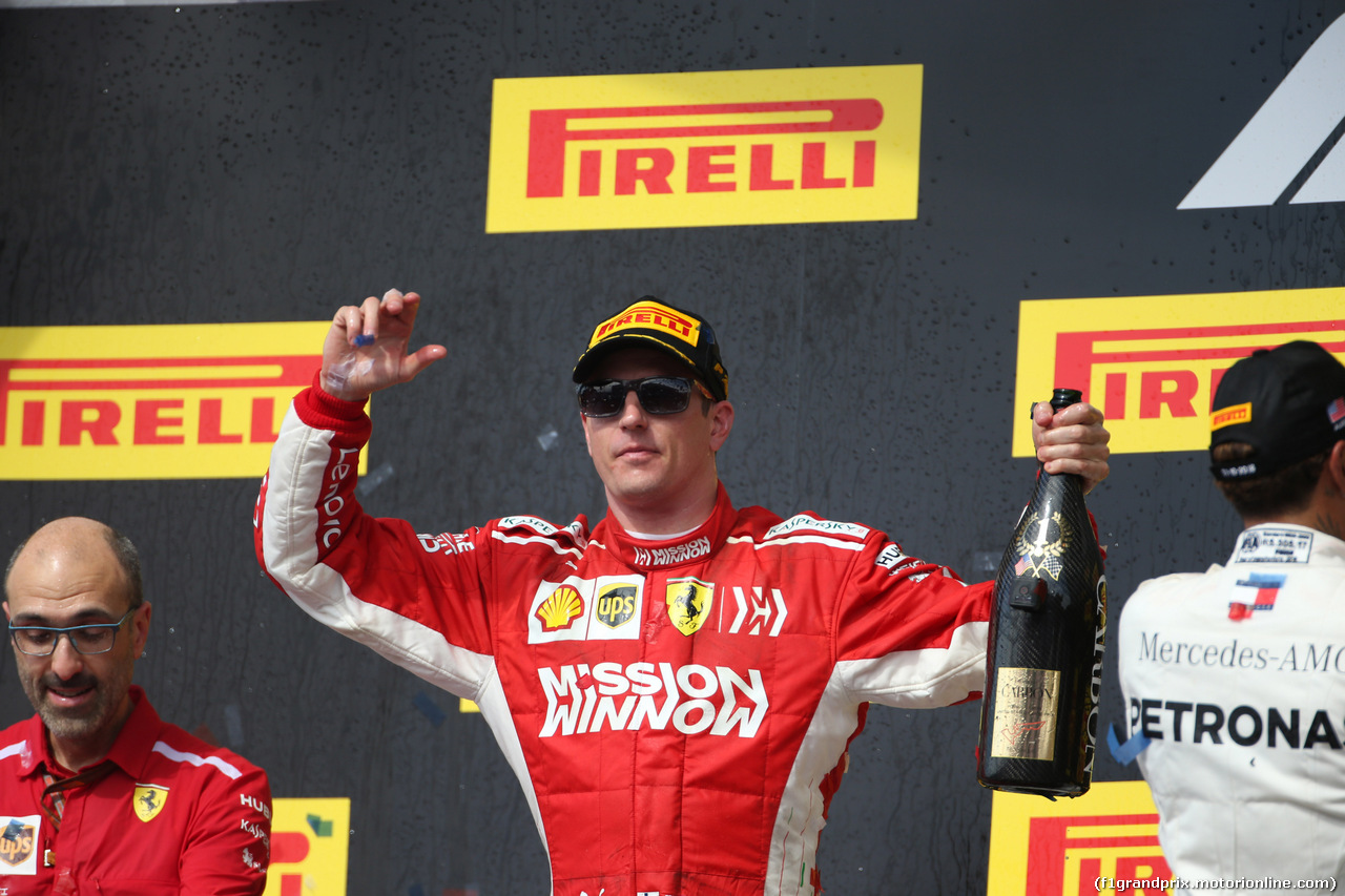 GP USA, 21.10.2018- podium, winner Kimi Raikkonen (FIN) Ferrari SF71H