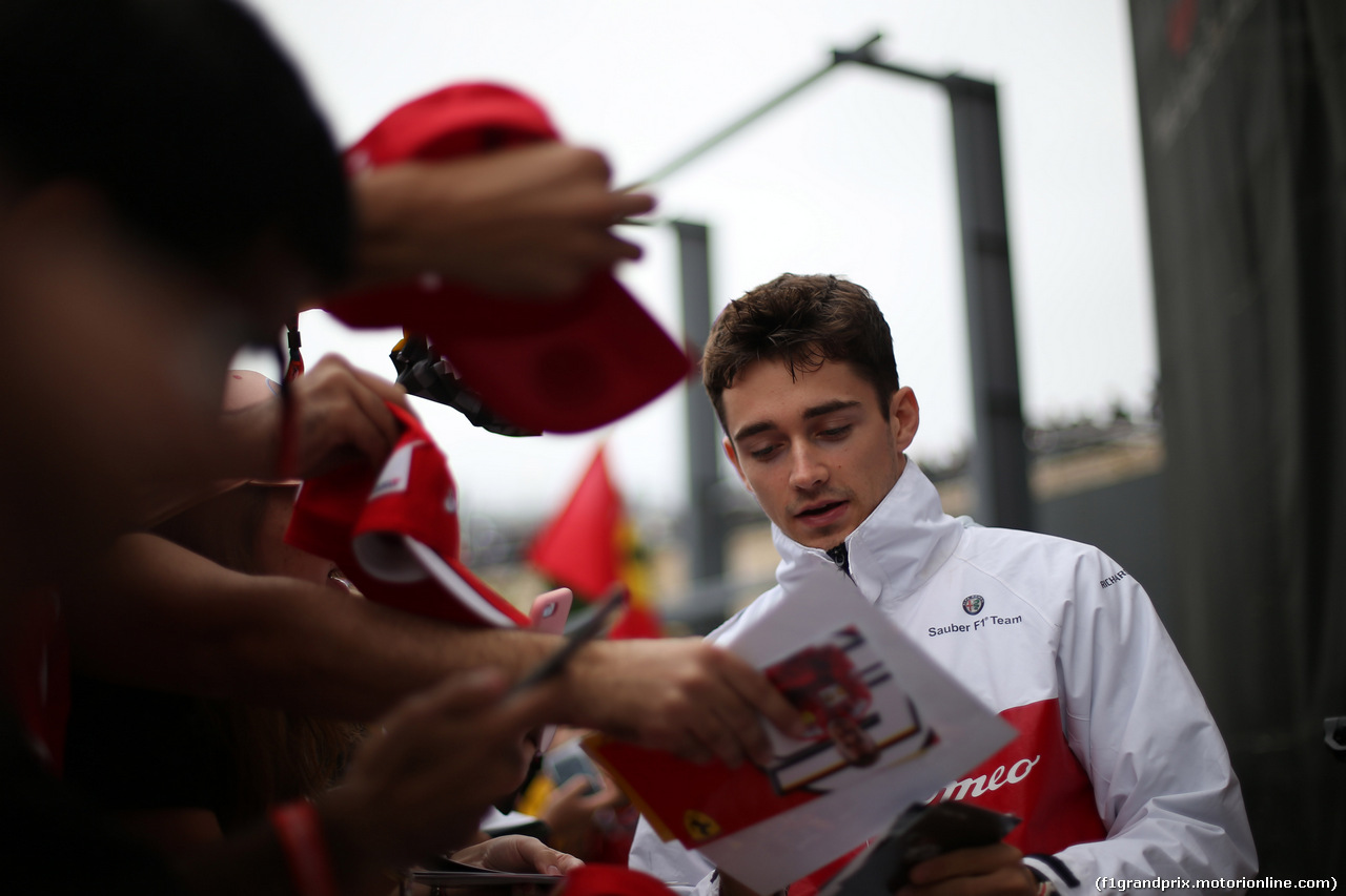 GP USA, 20.10.2018- Autograph Session, Charles Leclerc (GER) Alfa Romeo Sauber C37