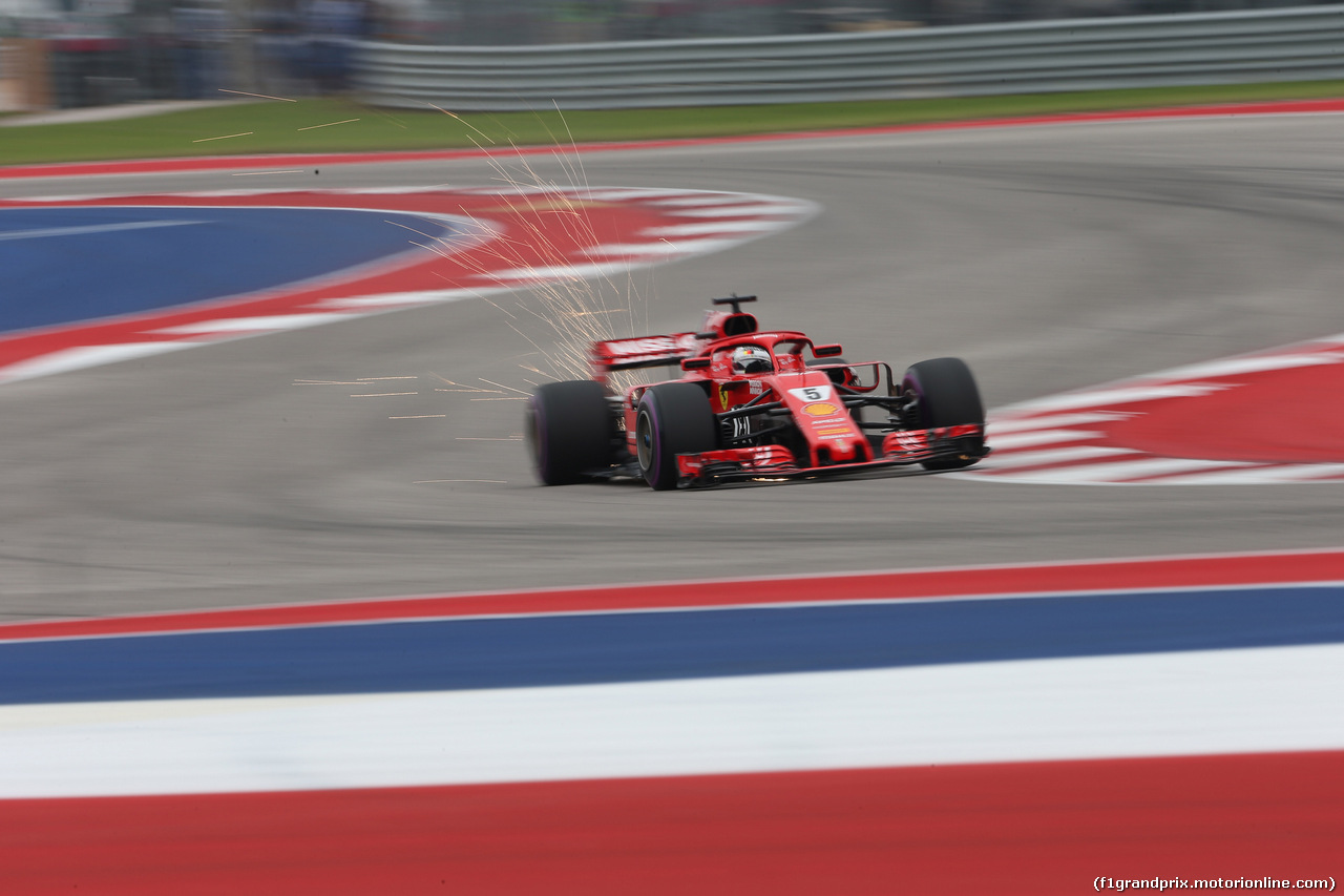 GP USA, 20.10.2018- Prove Libere 3, Sebastian Vettel (GER) Ferrari SF71H