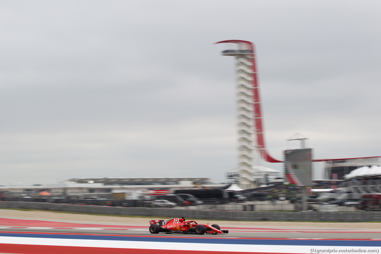 GP USA, 20.10.2018- Prove Libere 3, Sebastian Vettel (GER) Ferrari SF71H