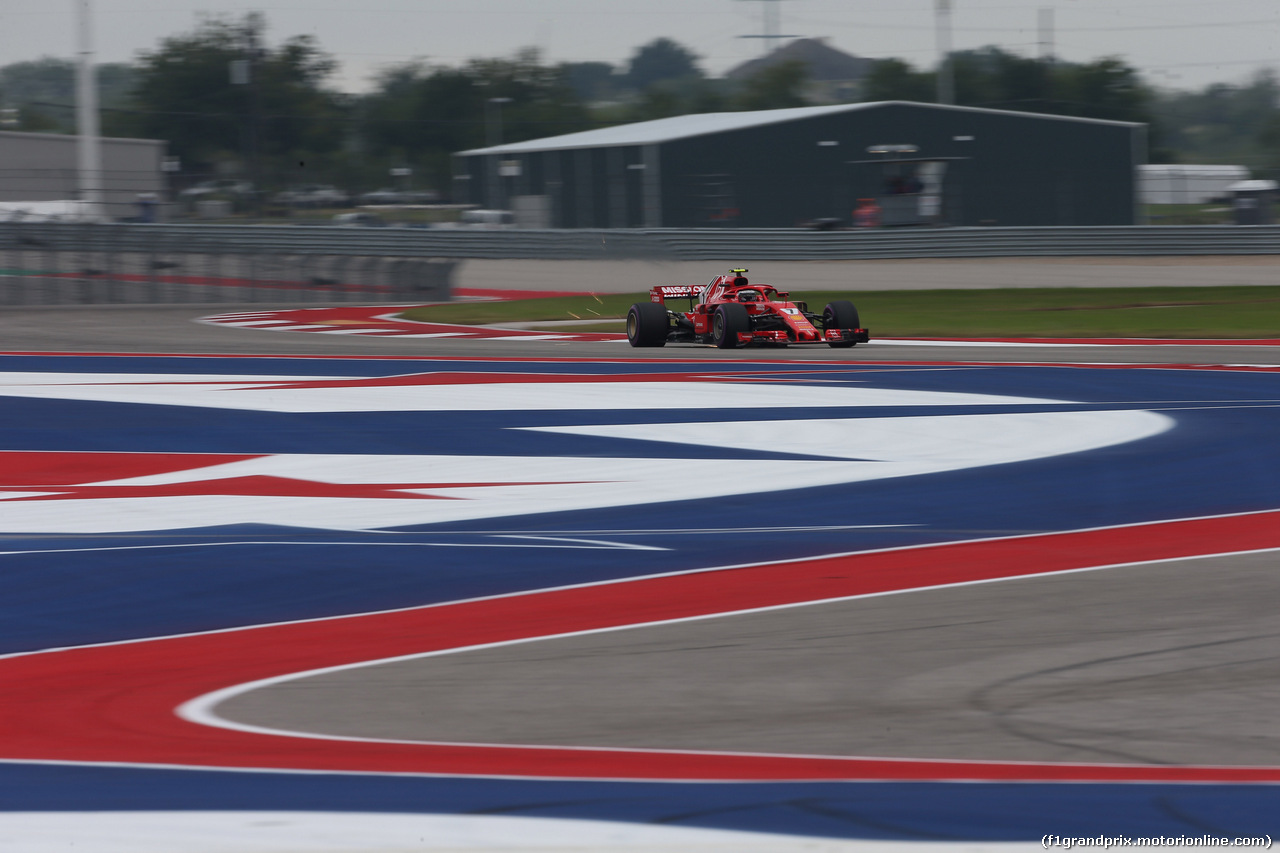 GP USA, 20.10.2018- Prove Libere 3, Kimi Raikkonen (FIN) Ferrari SF71H