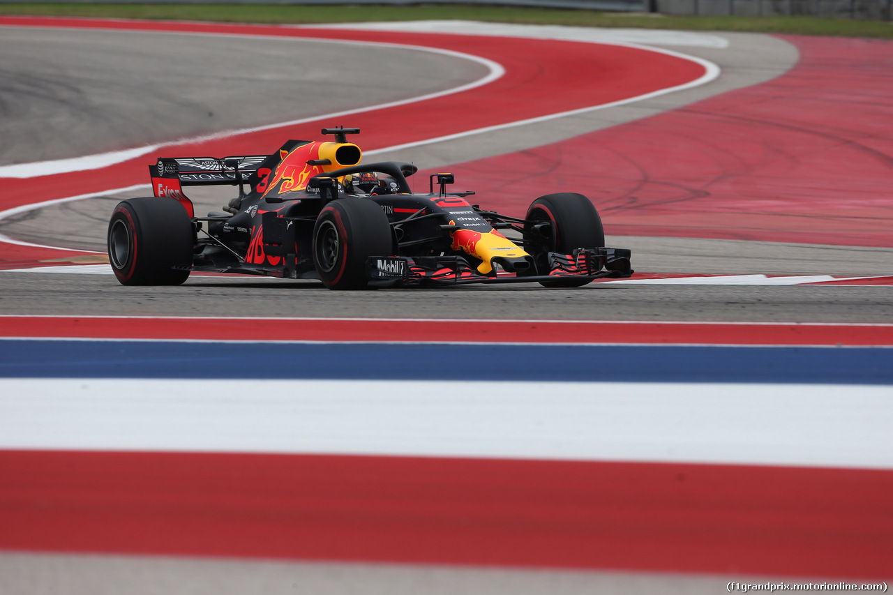 GP USA, 20.10.2018- Prove Libere 3, Daniel Ricciardo (AUS) Red Bull Racing RB14