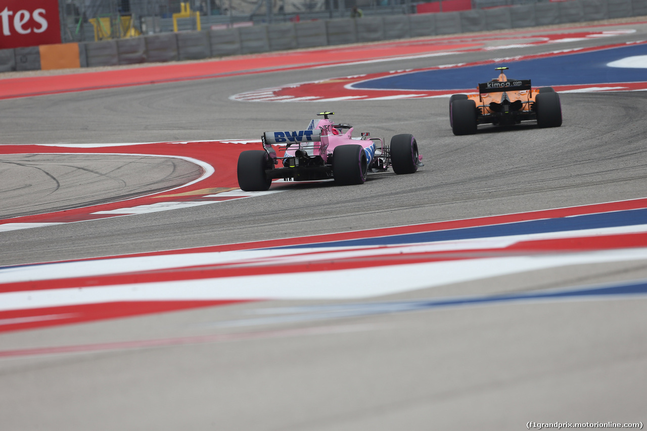 GP USA, 20.10.2018- Prove Libere 3, Esteban Ocon (FRA) Racing Point Force India F1 VJM11