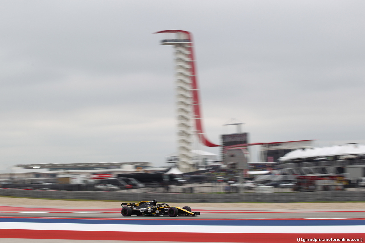 GP USA, 20.10.2018- Prove Libere 3, Nico Hulkenberg (GER) Renault Sport F1 Team RS18