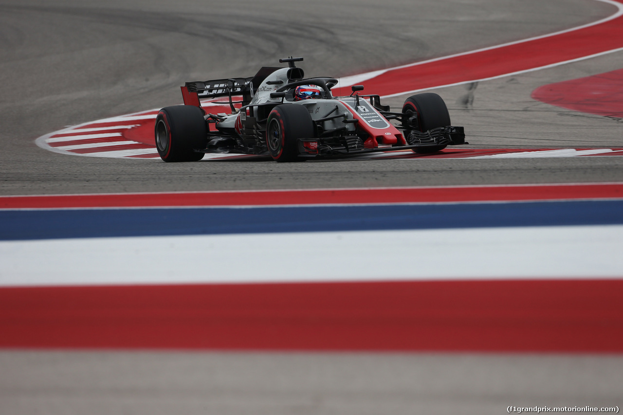 GP USA, 20.10.2018- Prove Libere 3, Romain Grosjean (FRA) Haas F1 Team VF-18