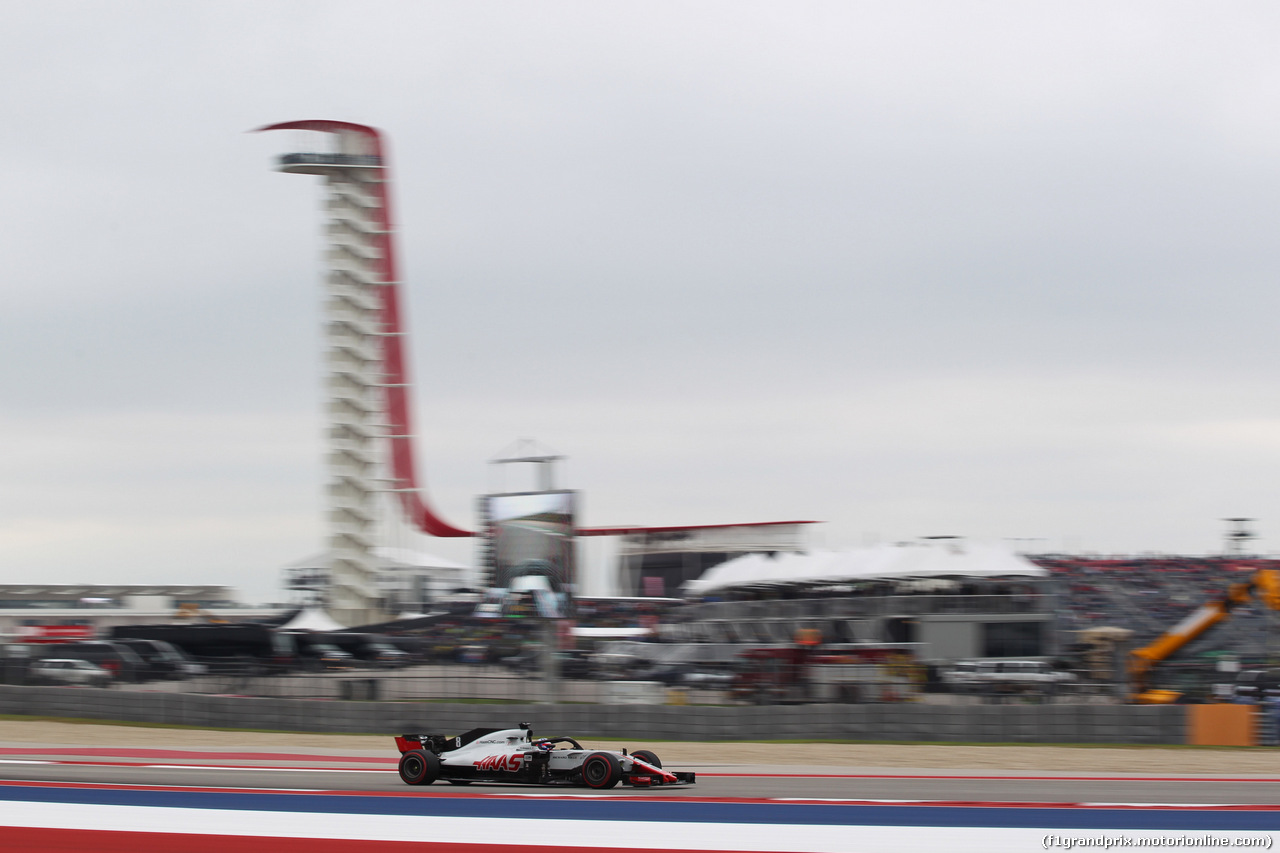 GP USA, 20.10.2018- Prove Libere 3, Romain Grosjean (FRA) Haas F1 Team VF-18