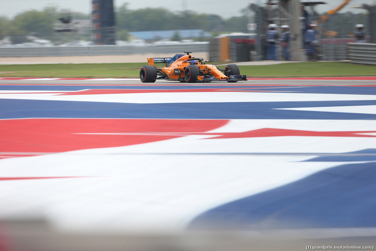 GP USA, 20.10.2018- Prove Libere 3, Fernando Alonso (ESP) McLaren Renault MCL33