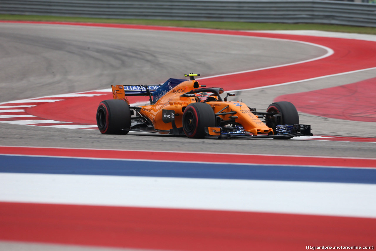 GP USA, 20.10.2018- Prove Libere 3, Stoffel Vandoorne (BEL) McLaren MCL33