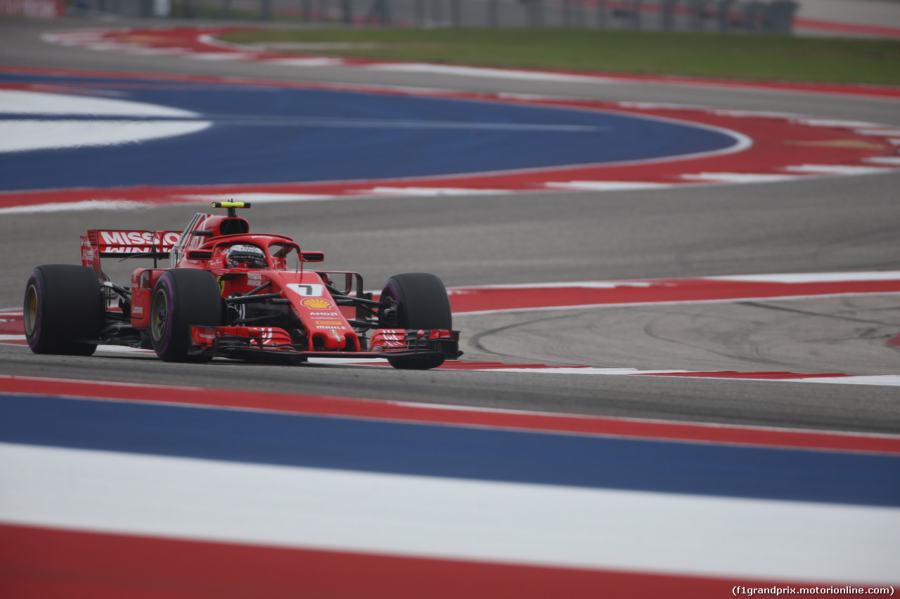 GP USA, 20.10.2018- Prove Libere 3, Kimi Raikkonen (FIN) Ferrari SF71H