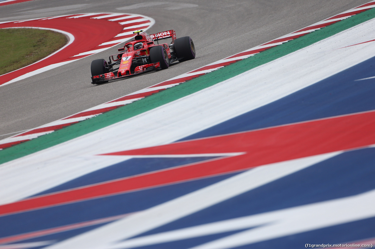 GP USA, 20.10.2018- Prove Libere 3, Kimi Raikkonen (FIN) Ferrari SF71H