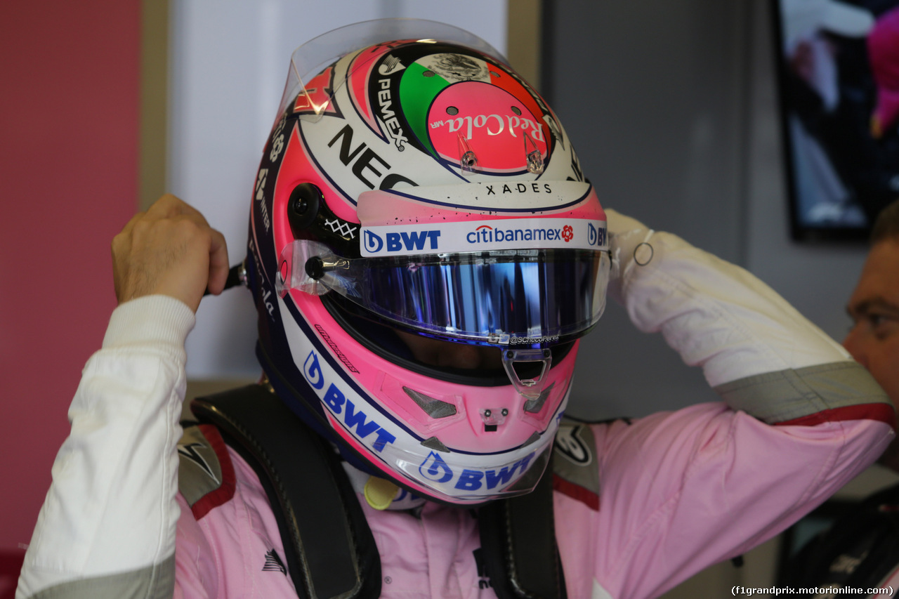 GP USA, 20.10.2018- Prove Libere 3, Sergio Perez (MEX) Racing Point Force India F1 VJM11