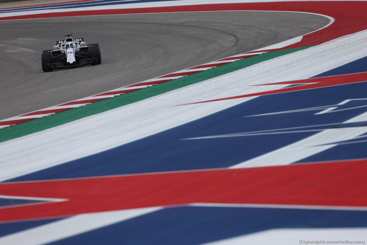 GP USA, 20.10.2018- Prove Libere 3, Lance Stroll (CDN) Williams FW41