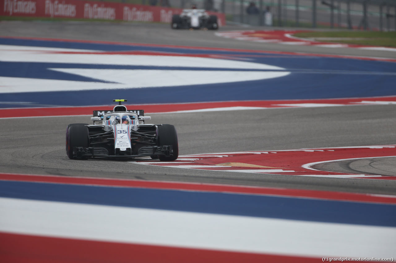 GP USA, 20.10.2018- Prove Libere 3, Sergej Sirotkin (RUS) Williams F1 Team FW41