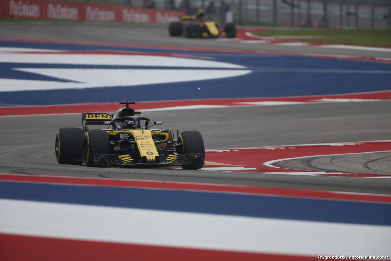GP USA, 20.10.2018- Prove Libere 3, Nico Hulkenberg (GER) Renault Sport F1 Team RS18
