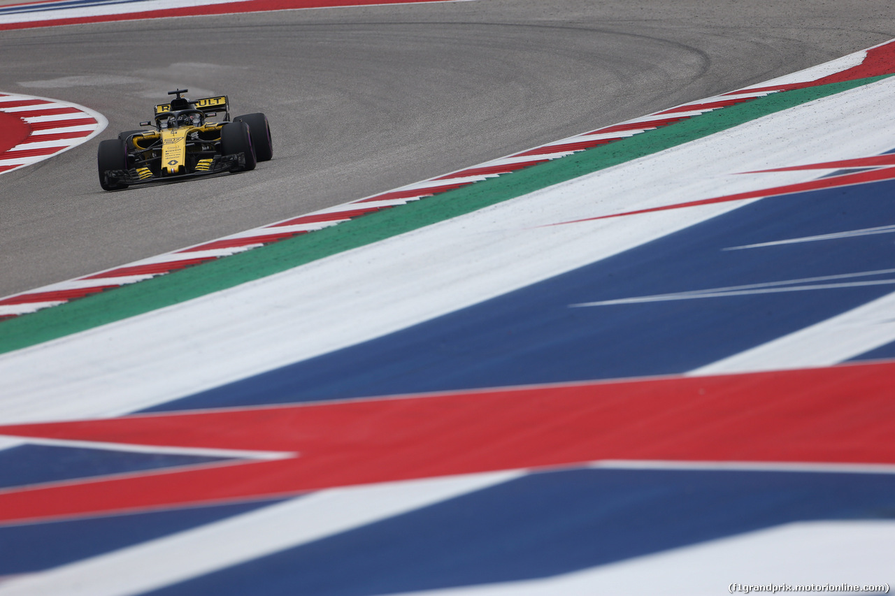 GP USA, 20.10.2018- Prove Libere 3, Nico Hulkenberg (GER) Renault Sport F1 Team RS18