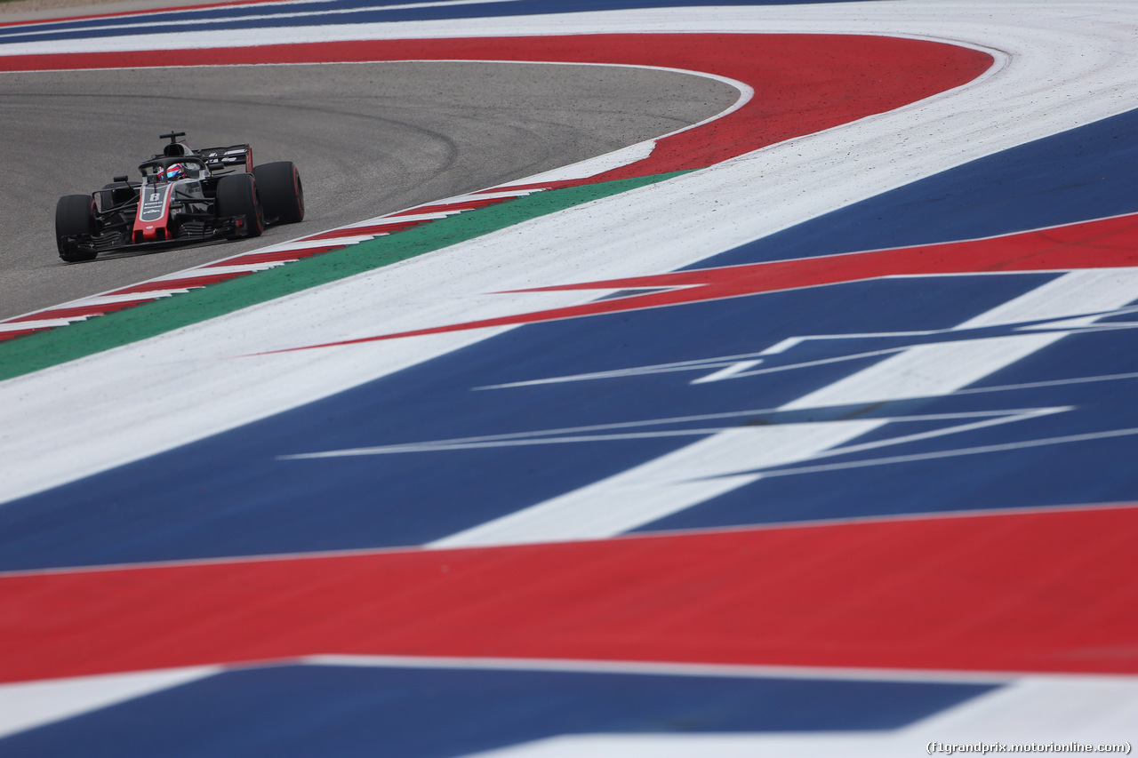 GP USA, 20.10.2018- Prove Libere 3, Romain Grosjean (FRA) Haas F1 Team VF-18