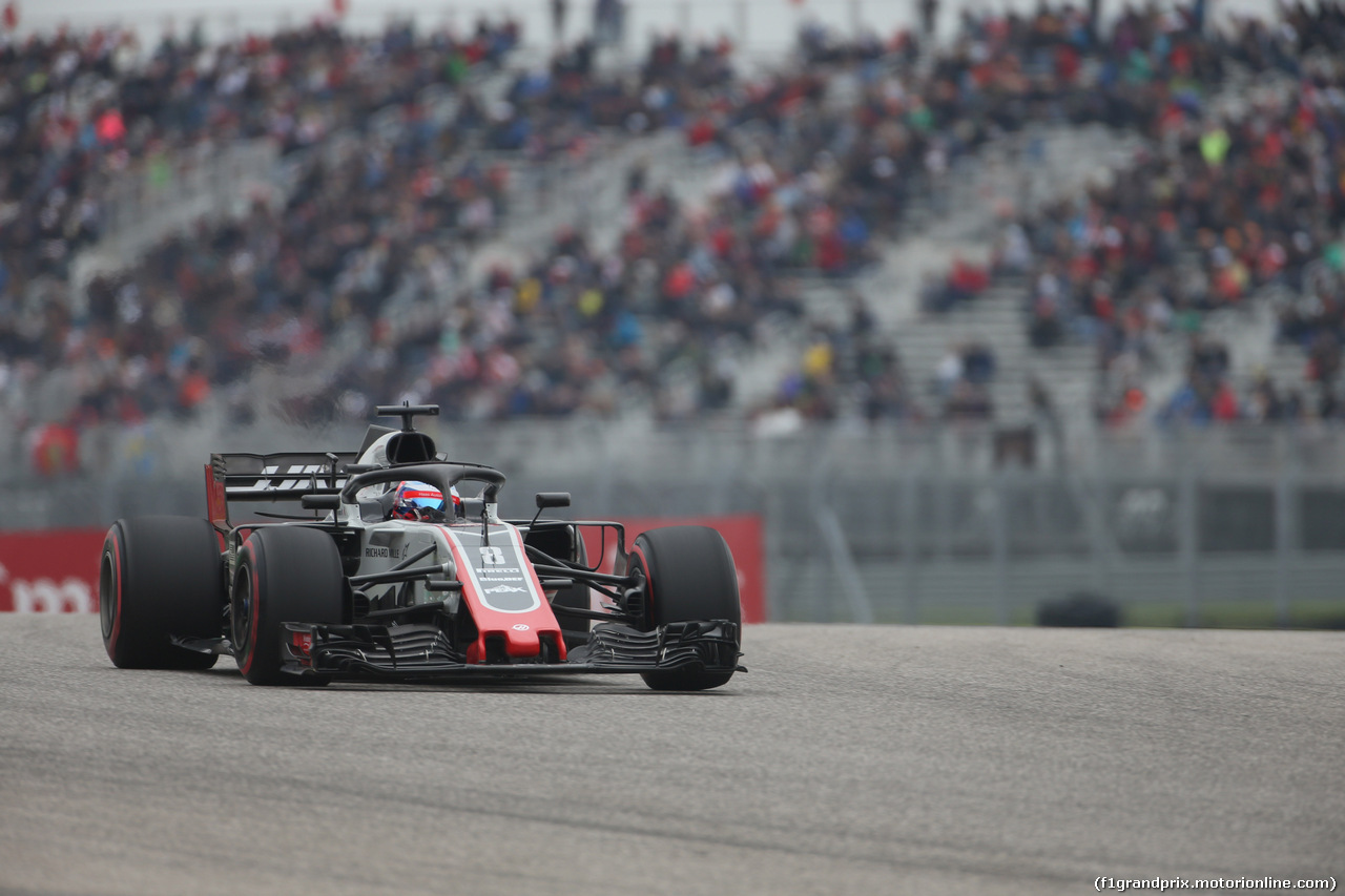 GP USA, 20.10.2018- Prove Libere 3, Romain Grosjean (FRA) Haas F1 Team VF-18