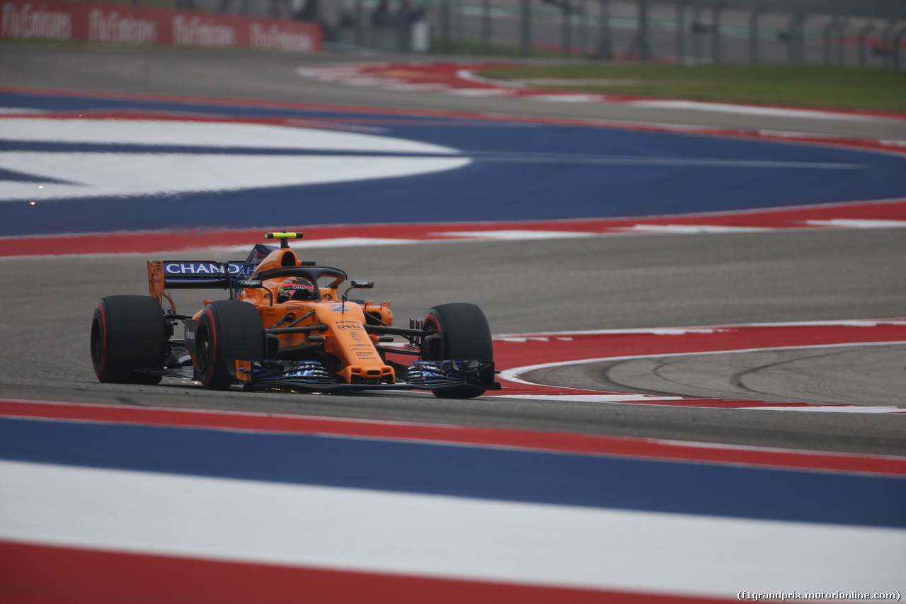 GP USA, 20.10.2018- Prove Libere 3, Stoffel Vandoorne (BEL) McLaren MCL33
