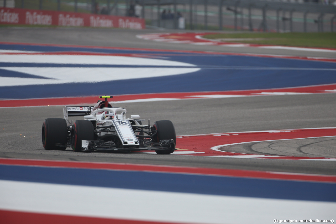 GP USA, 20.10.2018- Prove Libere 3, Charles Leclerc (GER) Alfa Romeo Sauber C37