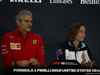 GP USA, 19.10.2018- Venerdi' Official Fia press conference, Maurizio Arrivabene (ITA) Ferrari Team Principal, Claire Williams (GBR) Williams Deputy Team Principal