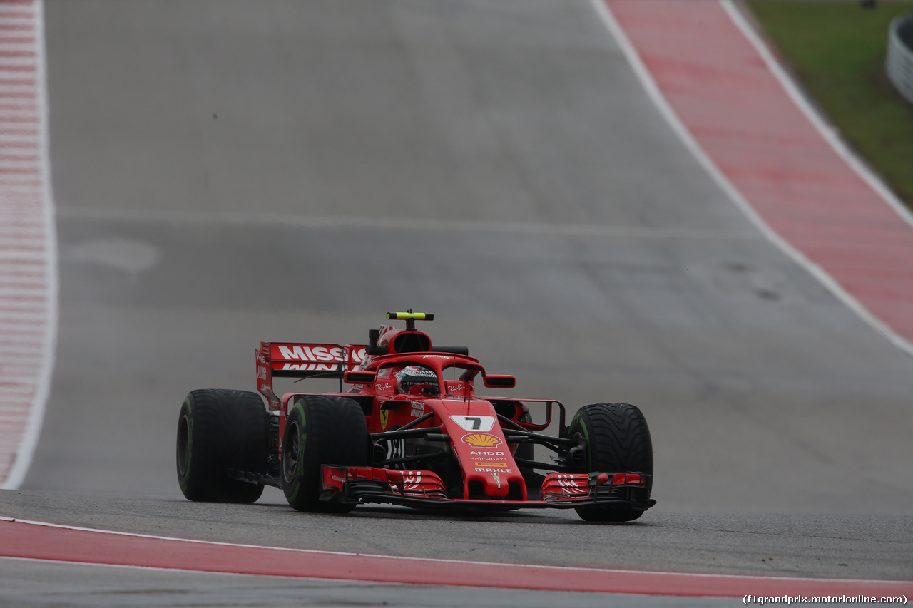 GP USA, 19.10.2018- free Practice 1,  Kimi Raikkonen (FIN) Ferrari SF71H