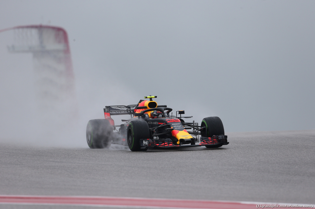 GP USA, 19.10.2018- free Practice 1,  Max Verstappen (NED) Red Bull Racing RB14