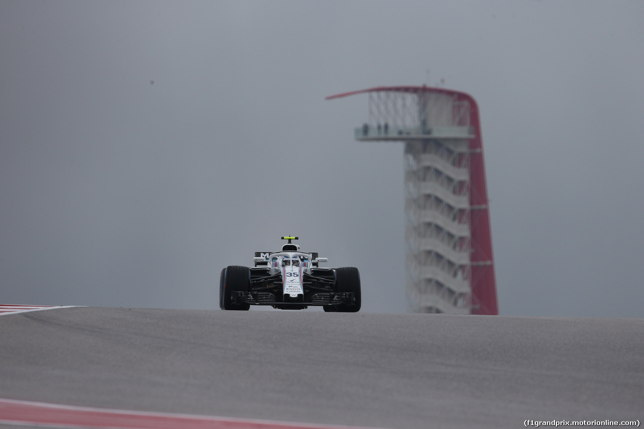 GP USA, 19.10.2018- free Practice 1,  Sergej Sirotkin (RUS) Williams F1 Team FW41