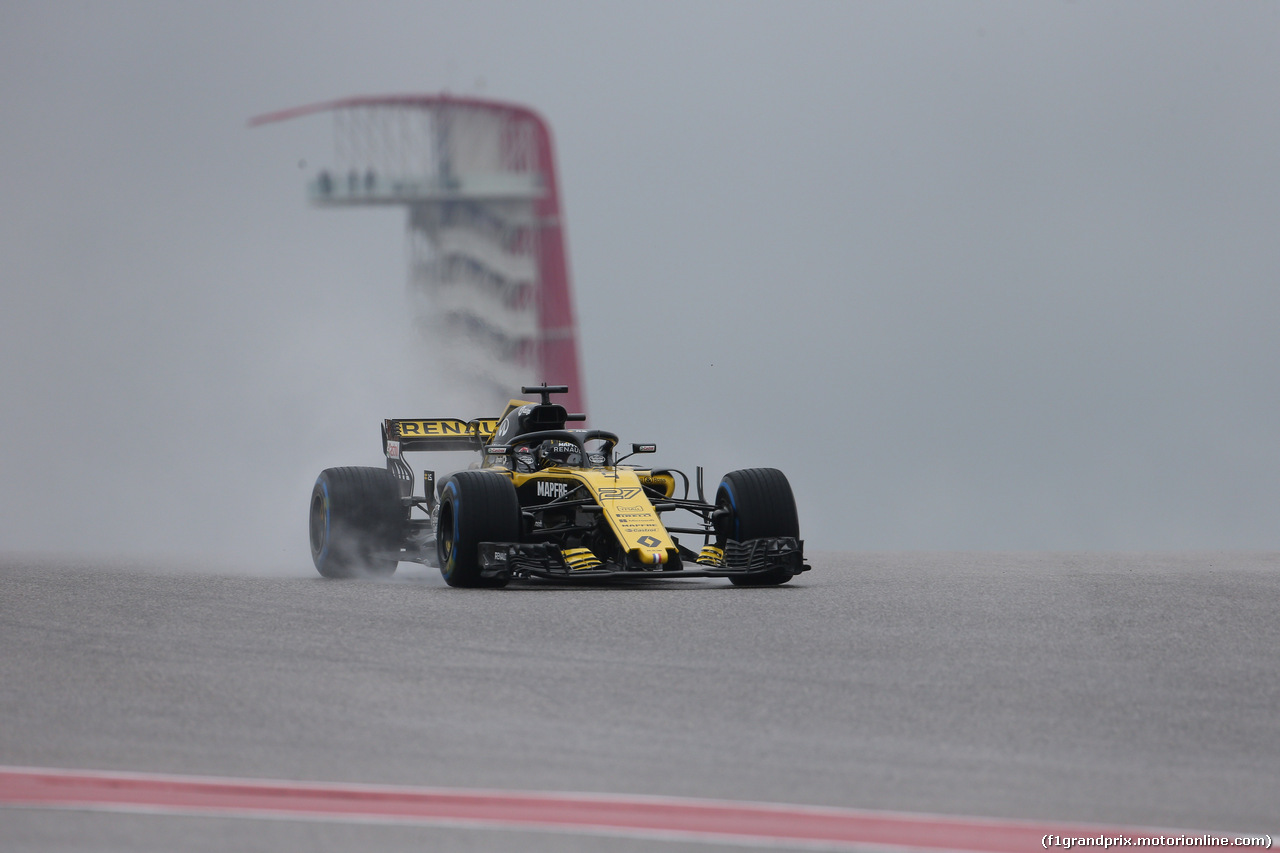 GP USA, 19.10.2018- free Practice 1,  Nico Hulkenberg (GER) Renault Sport F1 Team RS18